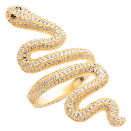 eC[EXEBtg Gold Snake Ring